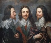 Charles Ier Stuart sous trois angles diffrents - par Van Dyck